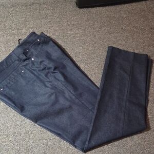 Jones NY Dark Blue Denim Jeans In Size 12 Meas. 36" Waist, 13" Rise, 28"Inseam